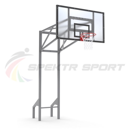 Купить Стойка баскетбольная уличная усиленная со щитом из оргстекла, кольцом и сеткой SP D 413 в Буйнакске 