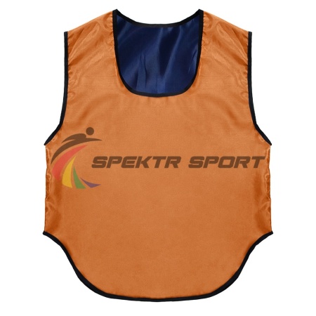 Купить Манишка футбольная двусторонняя Spektr Sport оранжево-синяя, р. 36-40 в Буйнакске 