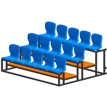 Купить Трибуна мобильная 3 ряда сиденья пластиковые на 15 мест в Буйнакске 
